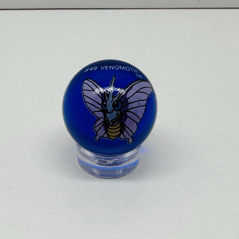 Vintage ToyBiz Pokemon Marble #49 Venomoth Blue